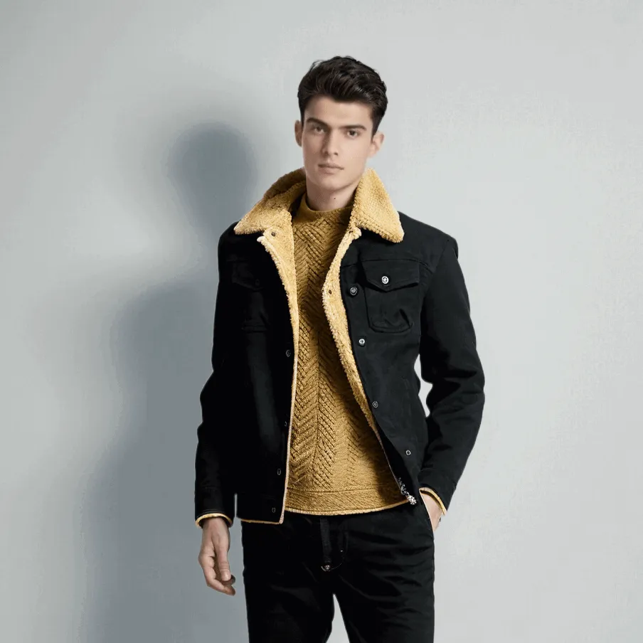 Veste bombardier d'hiver avec polaire
