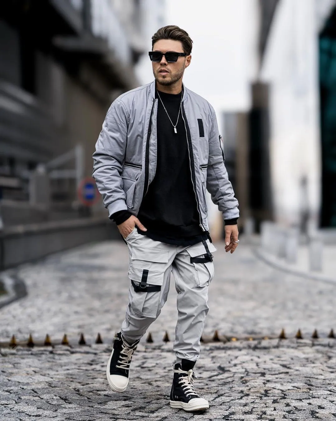 Veste bombers empiècement à zip métalique