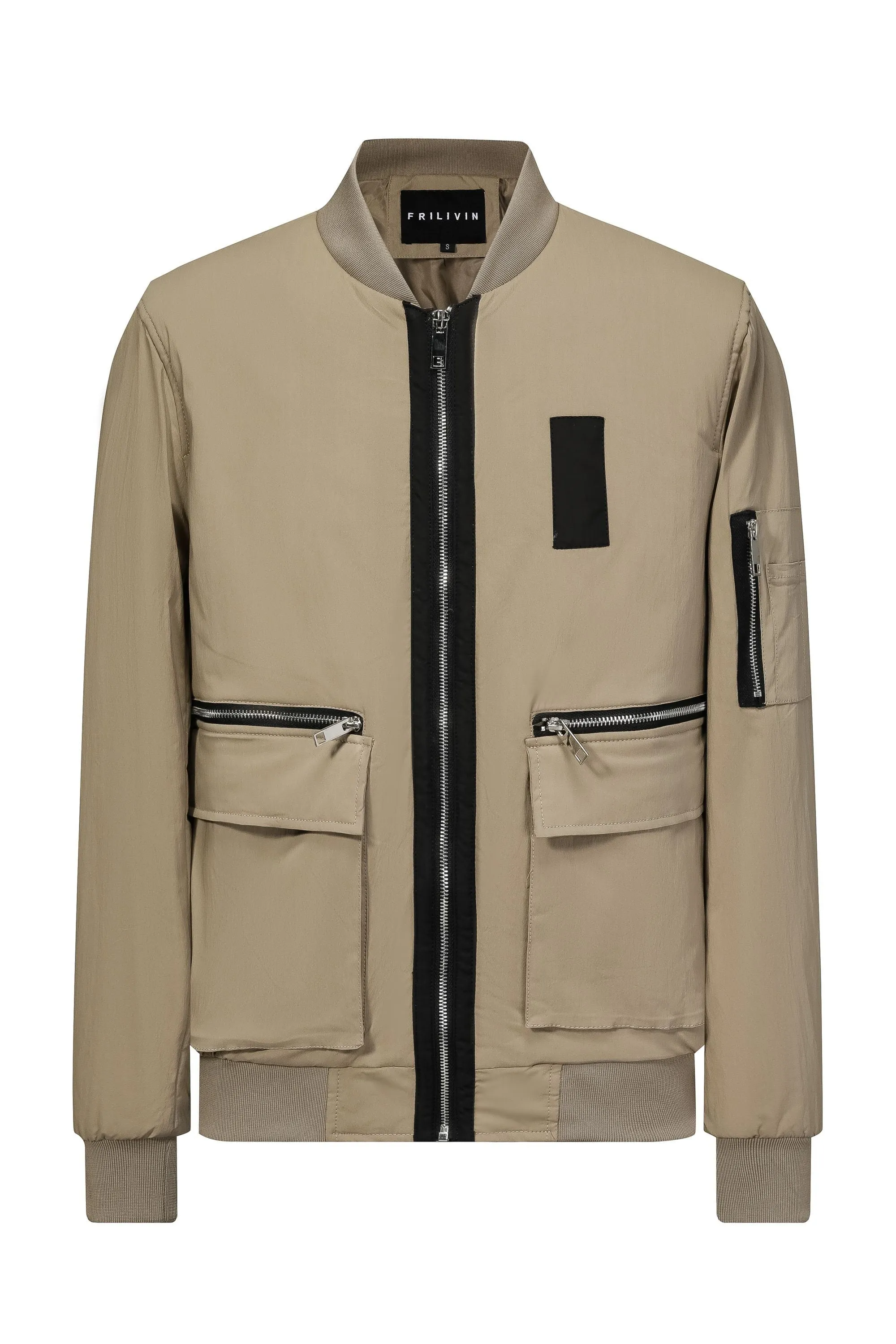 Veste bombers empiècement à zip métalique