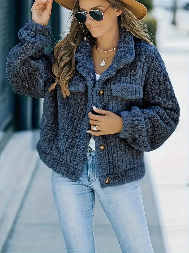 Veste en fourrure unie