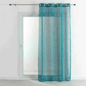 Voilage en Étamine Fantaisie Bleu Paon 140X260 cm BELUGA | 3 Suisses
