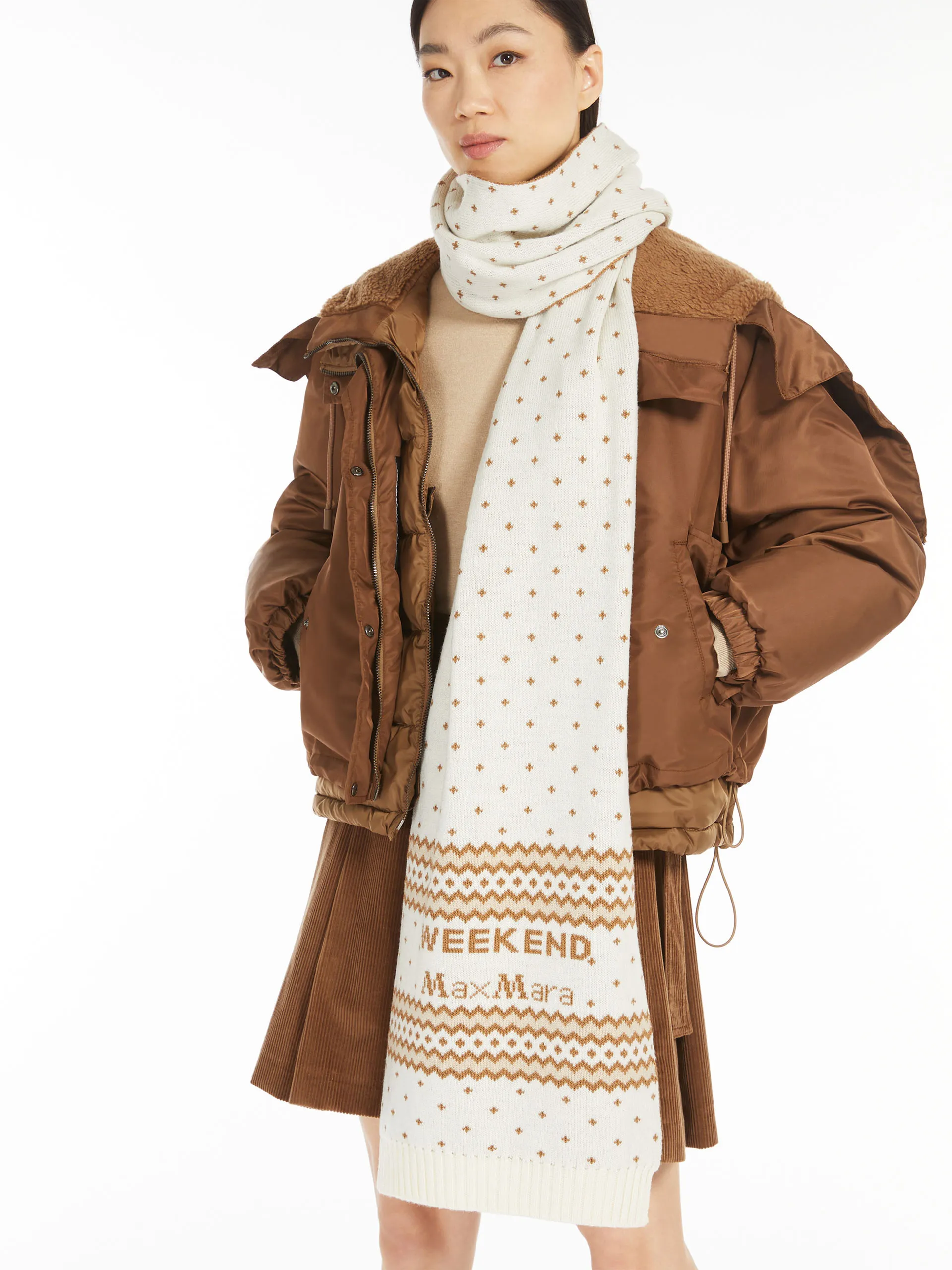 Écharpe en laine jacquard